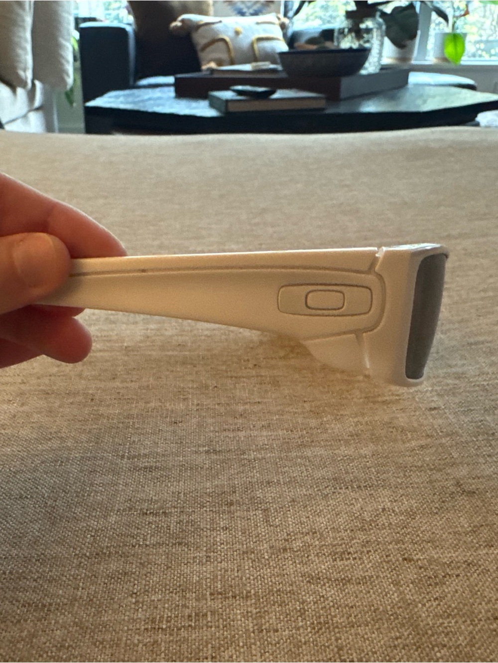 Oakley White Frame Black Lens Sunglasses - Picture 3 of 3